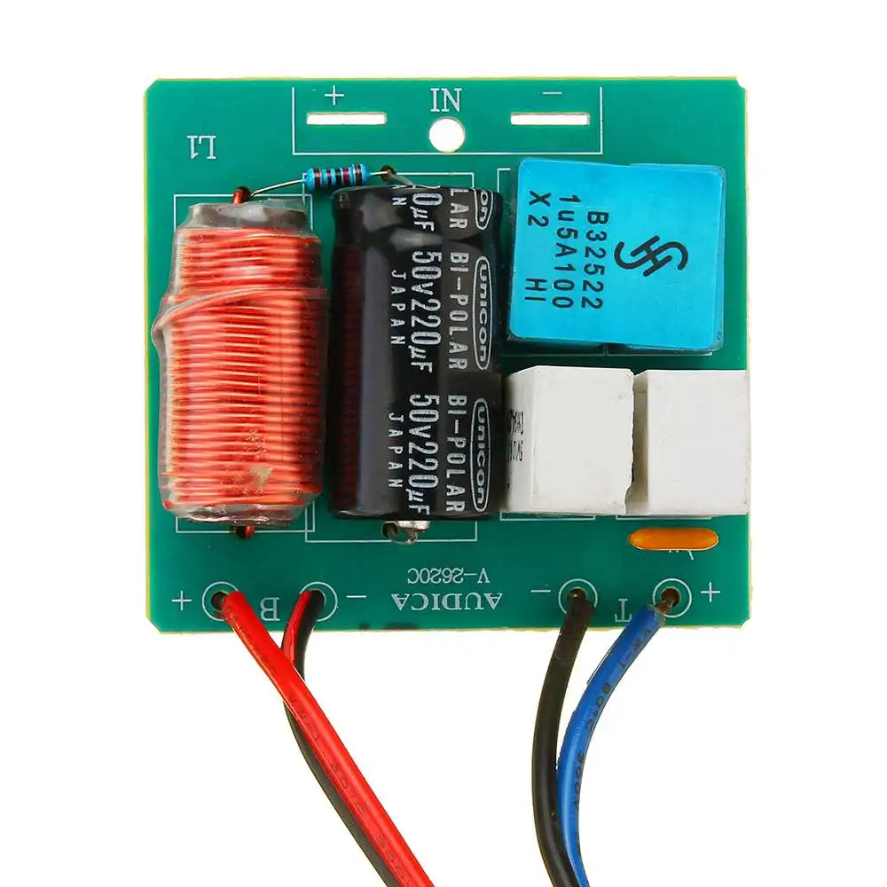 LEORY 2620C 60 Вт ВЧ бас 2 Way кроссовер делитель частоты для звуковая панель Динамик большего размера, Hi-Fi, для 4-8 Ом 220 мкФ Динамик "сделай сам"