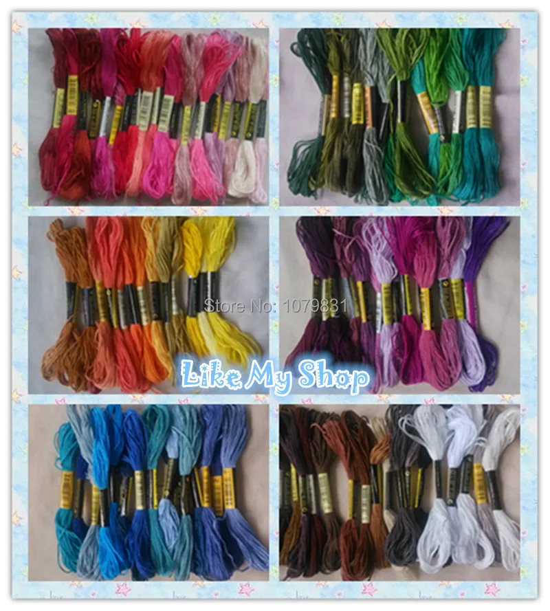 Нить для вышивки крестиком DMC из полиэстера и хлопка 100 шт./компл. бесплатная