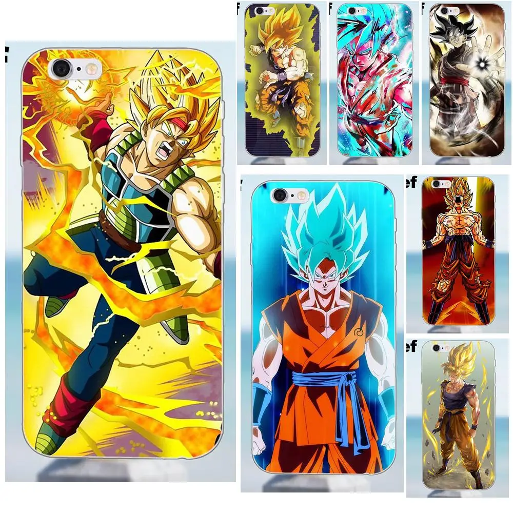 Dragon Ball Z Super Saiyan Goku для iPhone X 4 4S 5 5S 5C SE 6 6S 7 8 Plus Galaxy A3 A5 J1 J3 J5 J7 2016 2017 сумки из ТПУ