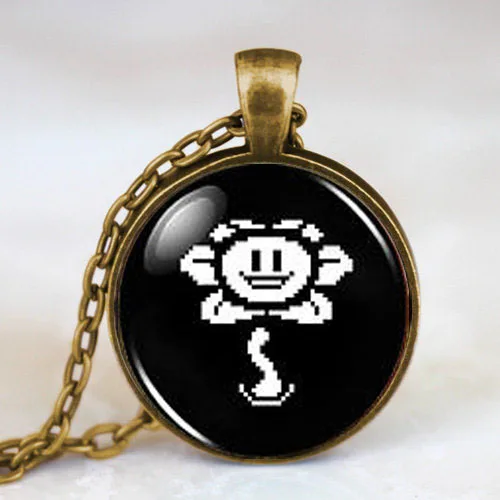 Фанаты Undertale Flower Sans видеоигра модное ожерелье из латуни и стали кулон в стиле
