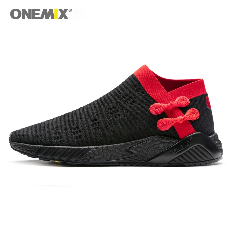 

ONEMIX Sock Running Shoes Chinese Culture Light Sport Shoes High Rebound Slip-on Breathable Mesh Walking Sneakers Sock Sneakers