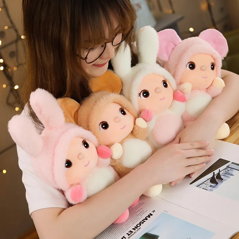 Новые 26 см милые мыши и Кролик Длинные Плюшевые Уши игрушки мягкие Kawaii куклы животных для детей маленьких девочек прекрасный подарок на день рождения