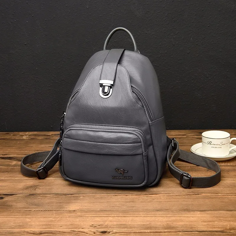Роскошные женские кожаные рюкзаки дизайнерские Mochila Feminina школьные рюкзаки для девочек Однотонные повседневные Рюкзаки Рюкзак для девочек Новинка