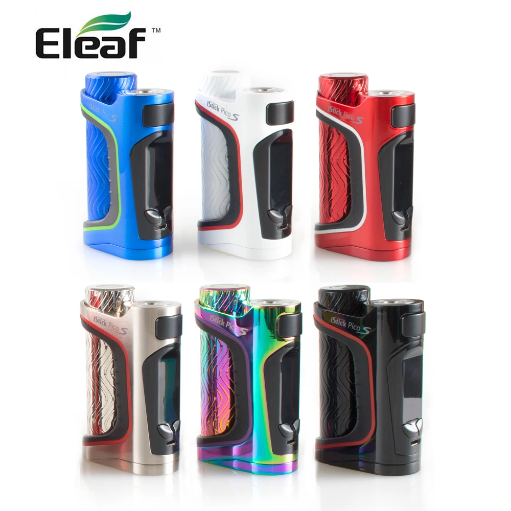 В наличии оригинальный Eleaf iStick Pico S 21700 коробка мод 100 Вт VW/Bypass/TC (Ni/Ti/SS/TCR) Питание от