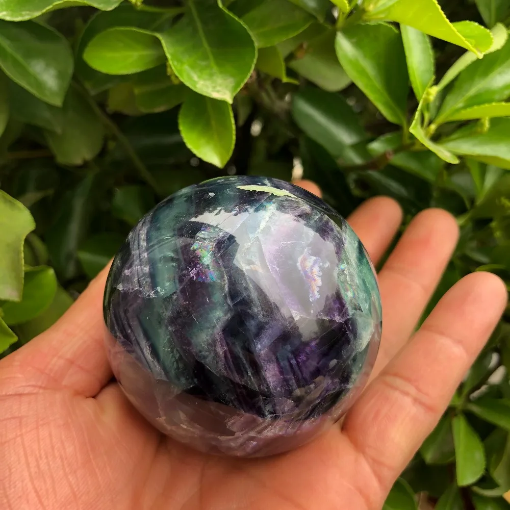 1 шт. шар из натурального флюорита красивый декоративный шар|Камни| |