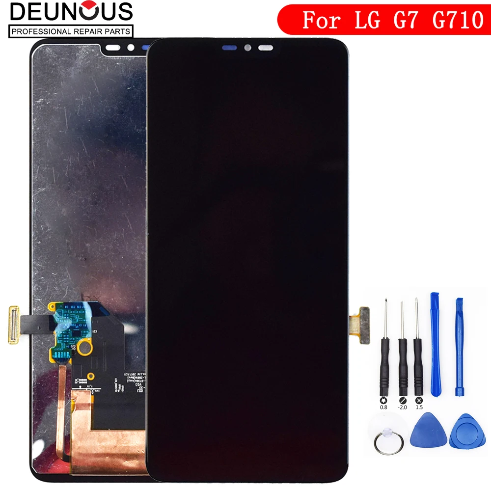 Новый 6,1 'для LG G7 G710 LCD для LG G7 дисплей панель сенсорный экран дигитайзер Датчик стеклянная рамка G710EM G710PM G710VMP дисплей