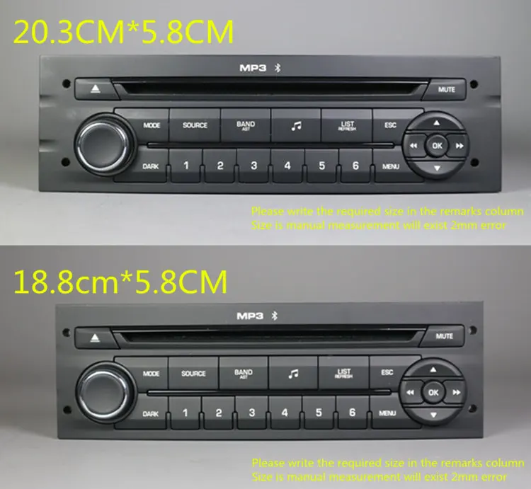Подлинная оригинальная большая панель RD45 Автомобильная магнитола с CD USB Bluetooth aux MP3 для peugeot 207 206 307 308 807 Citroen C2 C3 C4 C5 C8