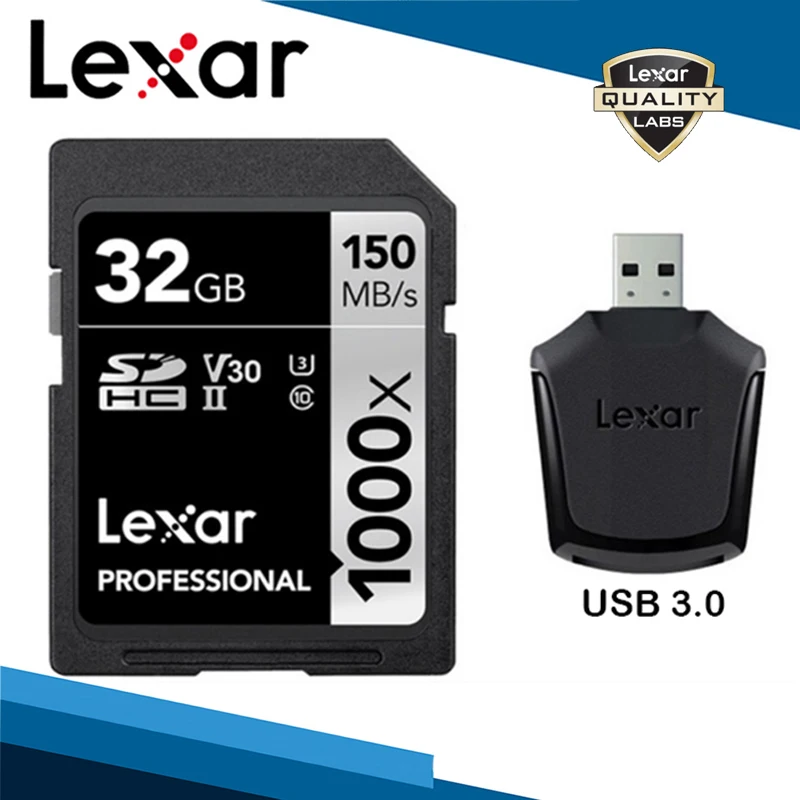 Lexar 1000x150 Мб/с 32 Гб SDHC карта UHS-II U3 класс 10 Флэш-память SD SDXC кардридер для 3D 4K цифровой камеры бренд