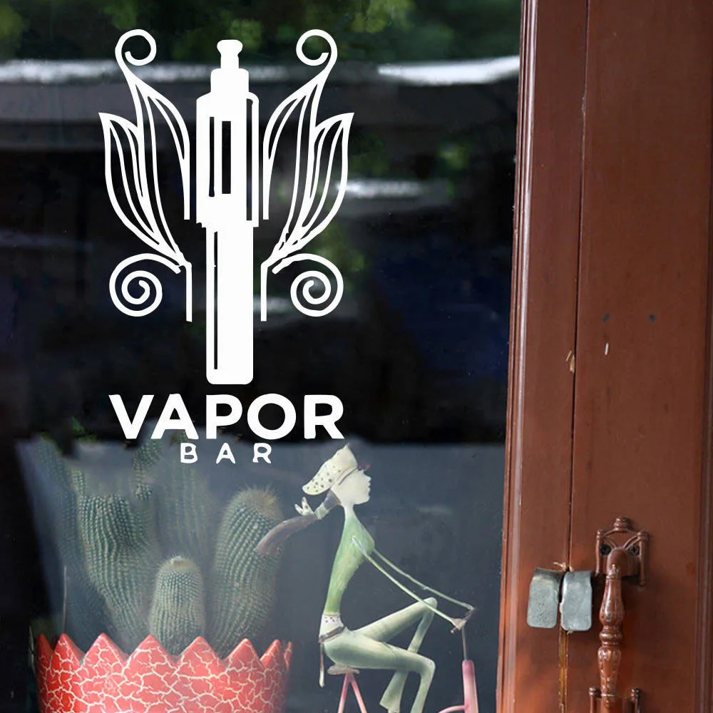 Настенные наклейки Vape Store художественные настенные декоративные на окна двери