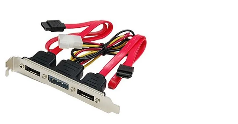Двойной SATA 2 Порты eSATA + 4 Pin IDE/SATA Мощность кронштейн pci слот Кабельный|Платы