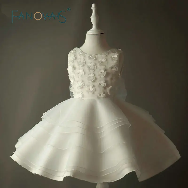 Винтажное платье цвета слоновой кости с цветочным узором для девочек Детские