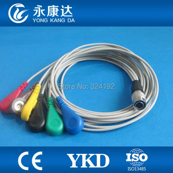 Совместимый с PI Din стиль Holter ecg кабель IEC/6 свинцовая оснастка leadwires для медицинских