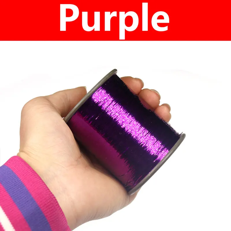 purple Bimoo большая катушка 2000 м 1/10 0,25 мм плоская Мишура для завязывания мушек стример Nymph Midge материал ребра - Цвет: purple