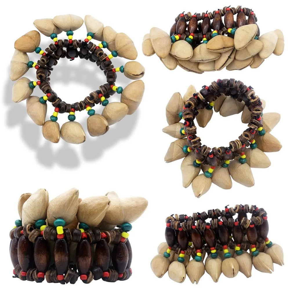 Handmade Nuts Shell Bracelet Handbell for Djembe African Drum Conga Percussion Accessories | Спорт и развлечения