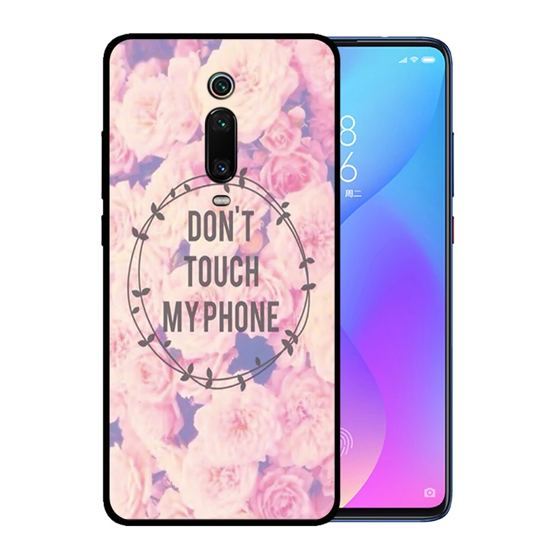 Soft Silicone Black Case for Xiaomi Redmi Note 8 Pro 7 6 K20 7A Durable Don't Touch My Phone Cover | Мобильные телефоны и