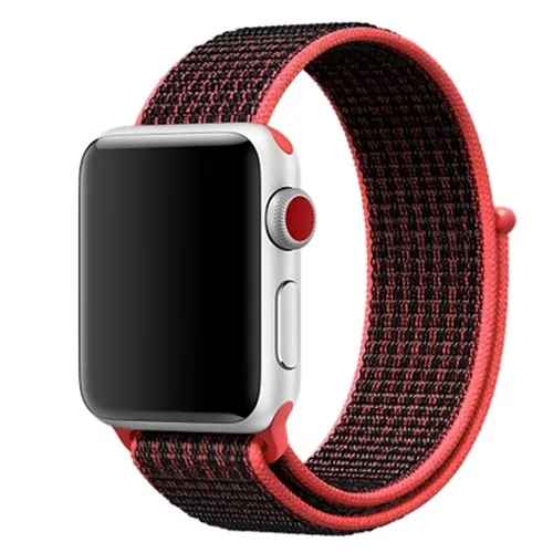 Ремешок для apple watch band sport loop apple watch 5 4 3 band 44 мм 40 мм iwatch 5 4 42 мм 38 мм correa нейлоновый браслет pulseira nato - Цвет ремешка: black pink
