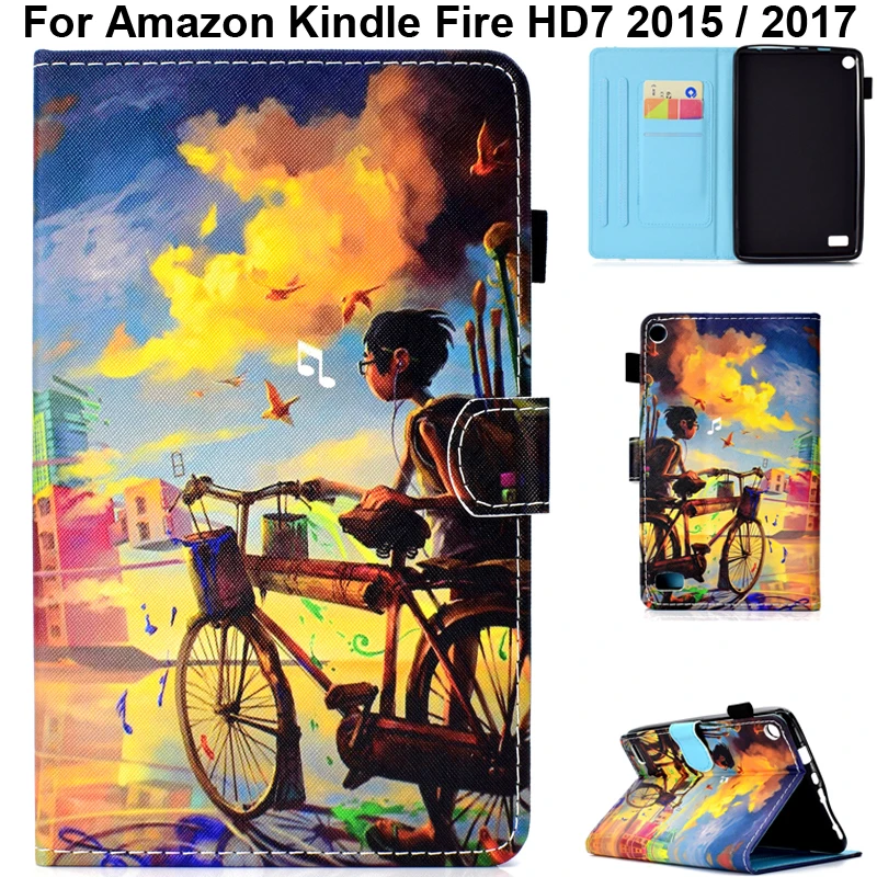 Милый чехол для Amazon Fire HD7 2017 защитный fire 7 2015 2019 планшета мягкий