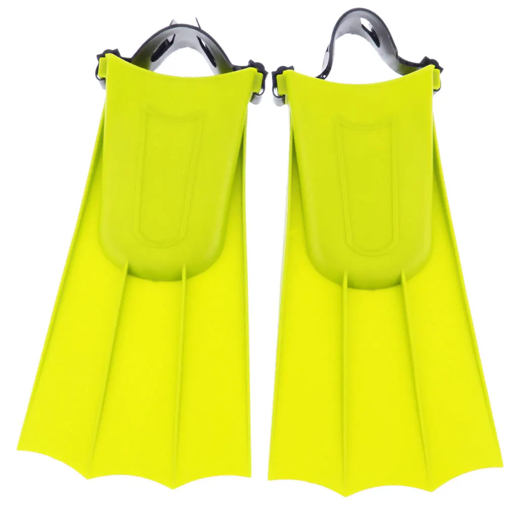 XL Yellow Регулируемые плавники для тренировок длинные ласты для подводного плавания и подводного плавания мягкие и удобные с регулируемым ремешком - Цвет: XL Yellow