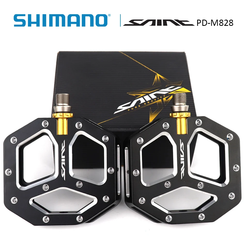 

SHIMANO SAINT PD-M828 flat Pedal is Perfect for downhill or freeride mountain bike pedal Shimano genuine goods bike accessories