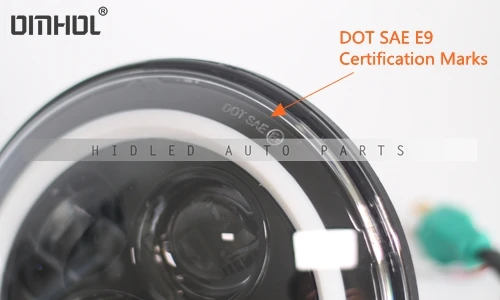 1 пара черные 7 дюймовые круглые светодиодные фары с ближним и дальним