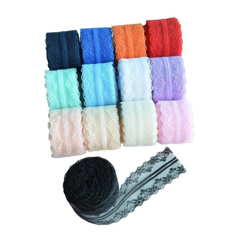 4 см широкие цветные кружевные аксессуары юбка подол украшение черное платье