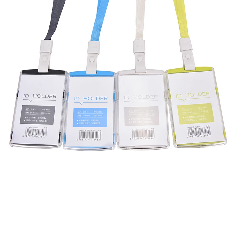 1 шт. Пластиковая Обложка для паспорта с красочным шнурком карт именным значком