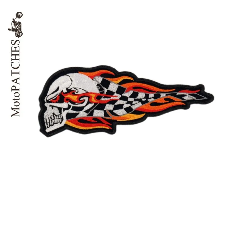 Заплаты для жилета с изображением головы скелета нашивки мотоциклетной куртки