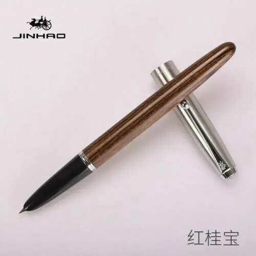 Guibao Wood EF Jinhao 51A акриловая/деревянная авторучка чернильная ручка каллигграфия ручки EF/F/ручной работы сменный наконечник канцелярские принадлежности для офиса и школы - Цвет: Guibao Wood EF