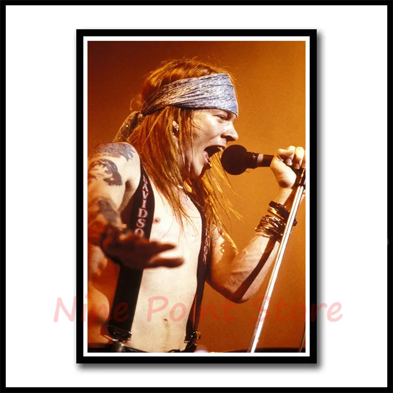 Рок-группа guns N' Roses белая бумага с покрытием плакат рокеры декоративная живопись плакаты настенные стикеры бескаркасные - Цвет: Розовый