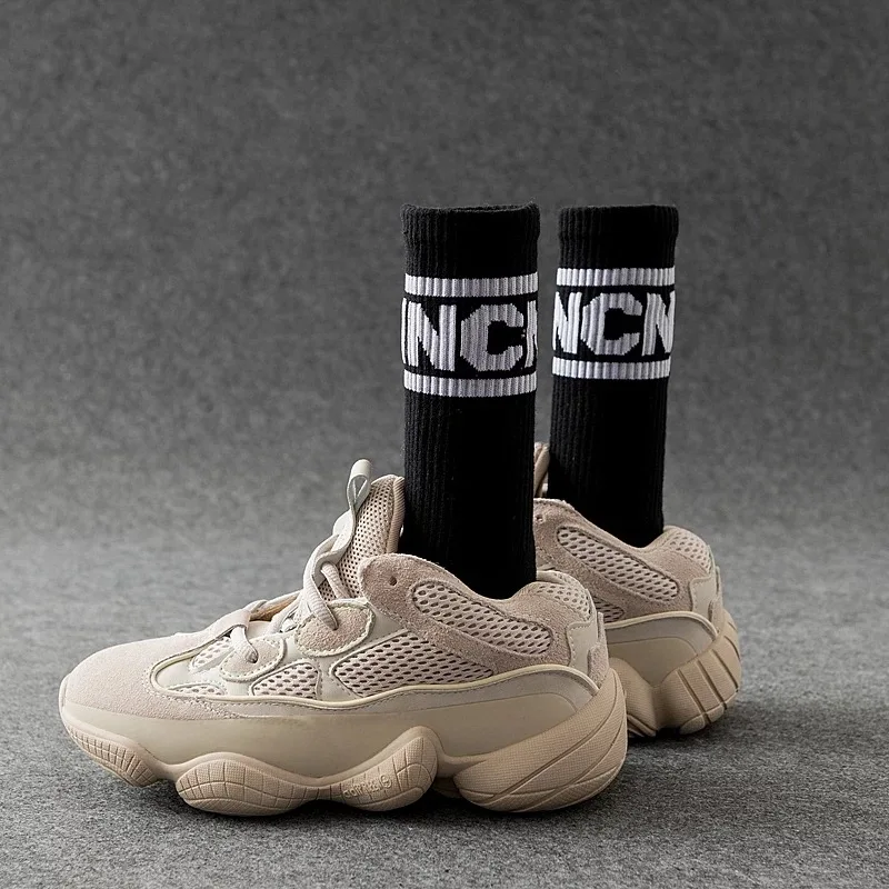 IMINCN 1Pair Design Brand New Young People Hiphop rainbow gay lgbt Cotton Dance Street High Fashion man boy White Sock | Мужская одежда