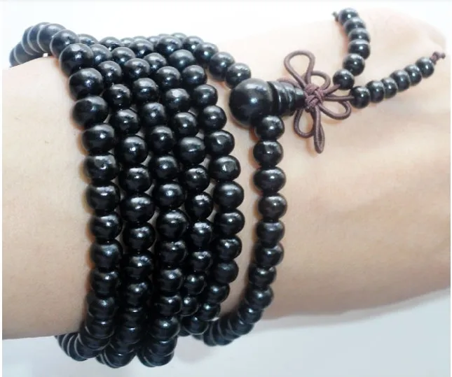 5 мм Тибетский буддизм 216 черное дерево Mala ожерелье|mala necklace|necklace necklacewood necklace |