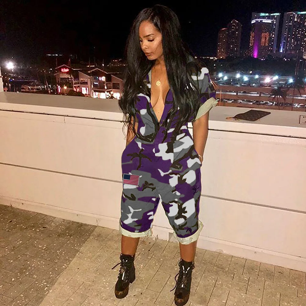 Горячая Распродажа женские весенние повседневные камуфляжные комбинезоны с