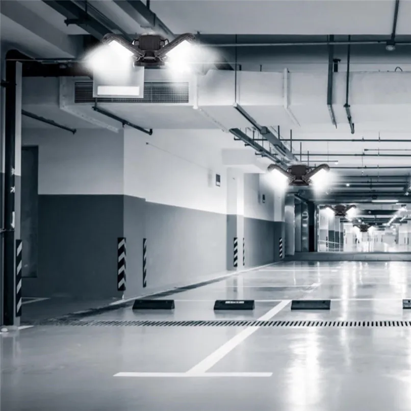 6000лм светодиодный деформируемый светильник для гаража с датчиком движения