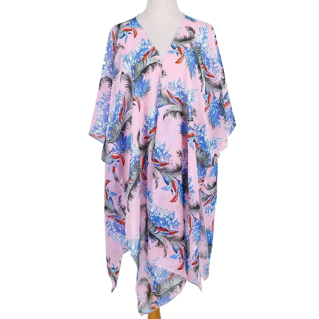 Купальник SAGACE бикини с принтом и пуш апом рукавами крылышками пляжная одежда