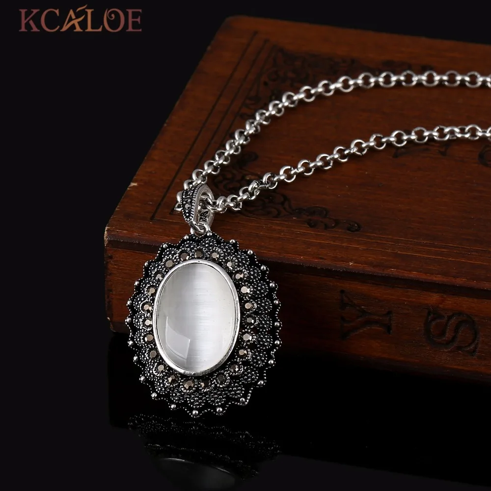 Набор ювелирных изделий KCALOE Opal винтажный черный фианит стразы античный
