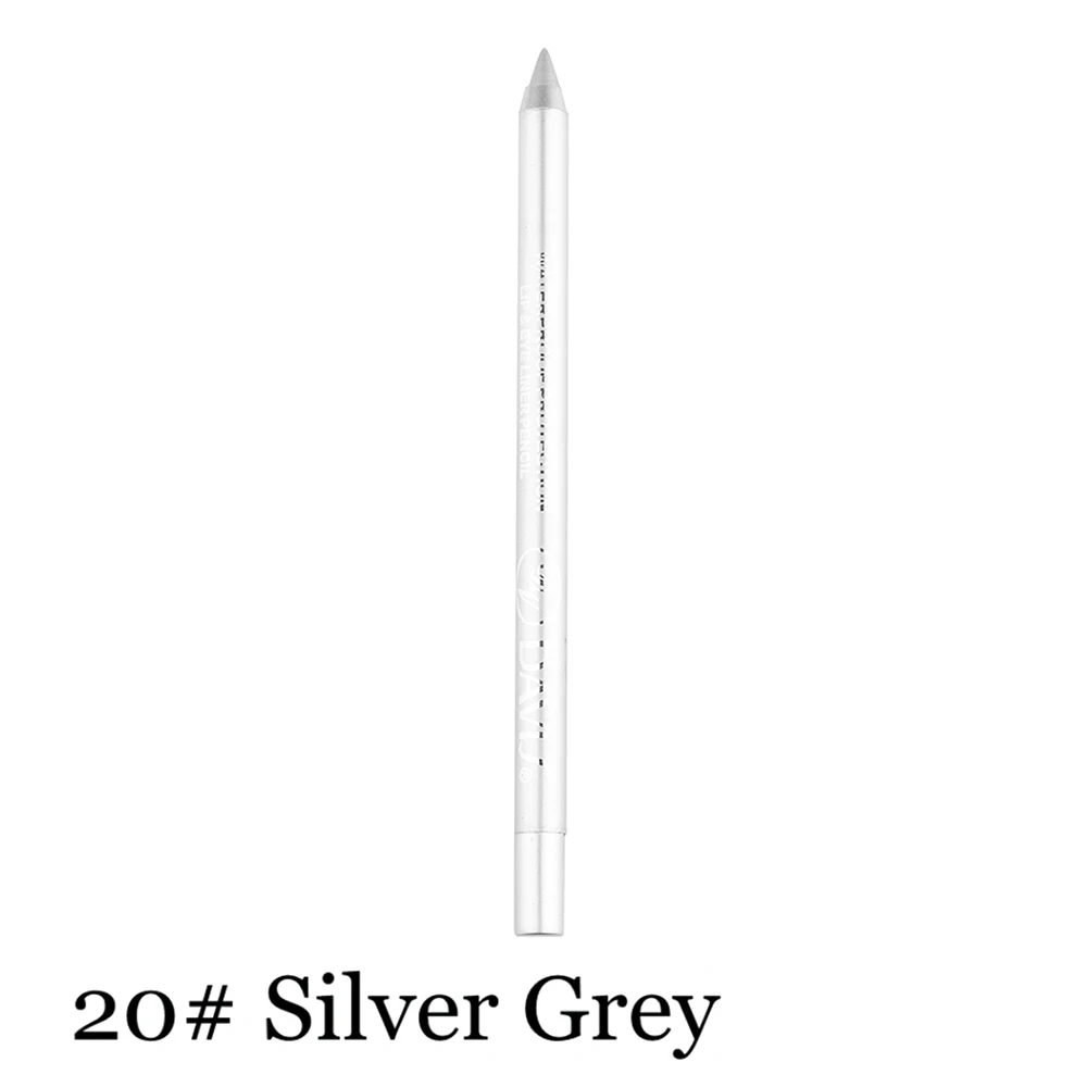 silver gray 1 шт., новинка, Лидер продаж, долговечная косметика для подводки глаз, карандаш, пигмент, водостойкая, белая, красочная подводка для глаз, модные инструменты для макияжа - Цвет: silver gray