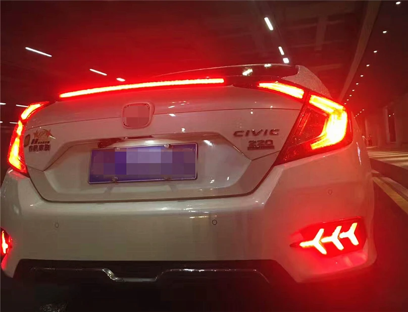 Автомобильная проблесковая 2 шт. для Honda Civic 2016 2017 2018 светодиодный DRL задний бампер