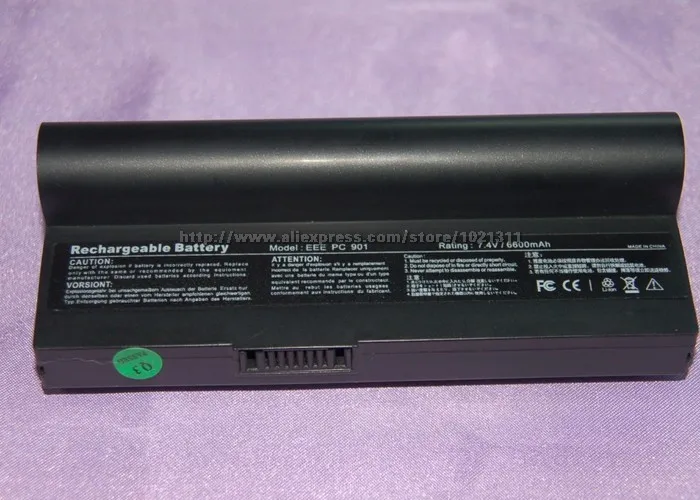Golooloo 6 ячеек аккумулятор для ноутбука asus AL23-901 AP23-901 Eee PC 1000 1000H 1000HA 1000HD 1000HE 901 904HD 7,4 V 6600 ма-ч
