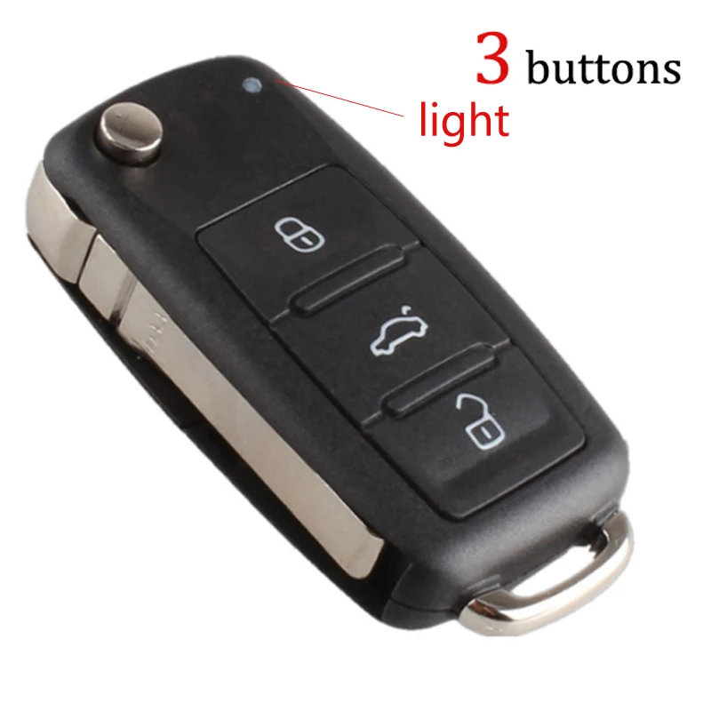 3 Buttons 2/3 кнопки дистанционного ключа чехол для VW Volkswagen skoda octavia Golf Mk6 Tiguan Polo Passat CC сиденье автомобиля откидной складной ключ оболочки - Количество кнопок: 3 Buttons