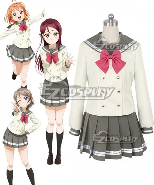 

Love Live! Солнечный свет! Aqours Чика таками вы Watanabe Riko Sakurauchi школьная Униформа Косплэй костюм E001