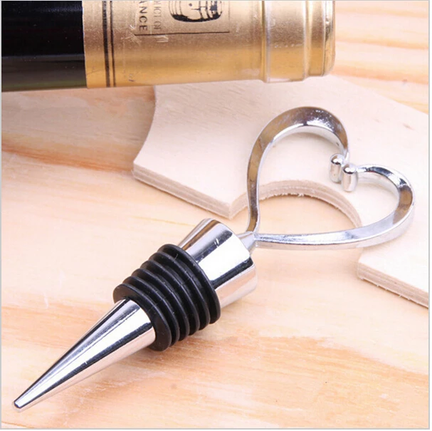 

DHL Freeshipping 100pcs Novel Heart-shaped Red Wine Bottle Stopper Plunger Twist Keeping Fresh Gadget