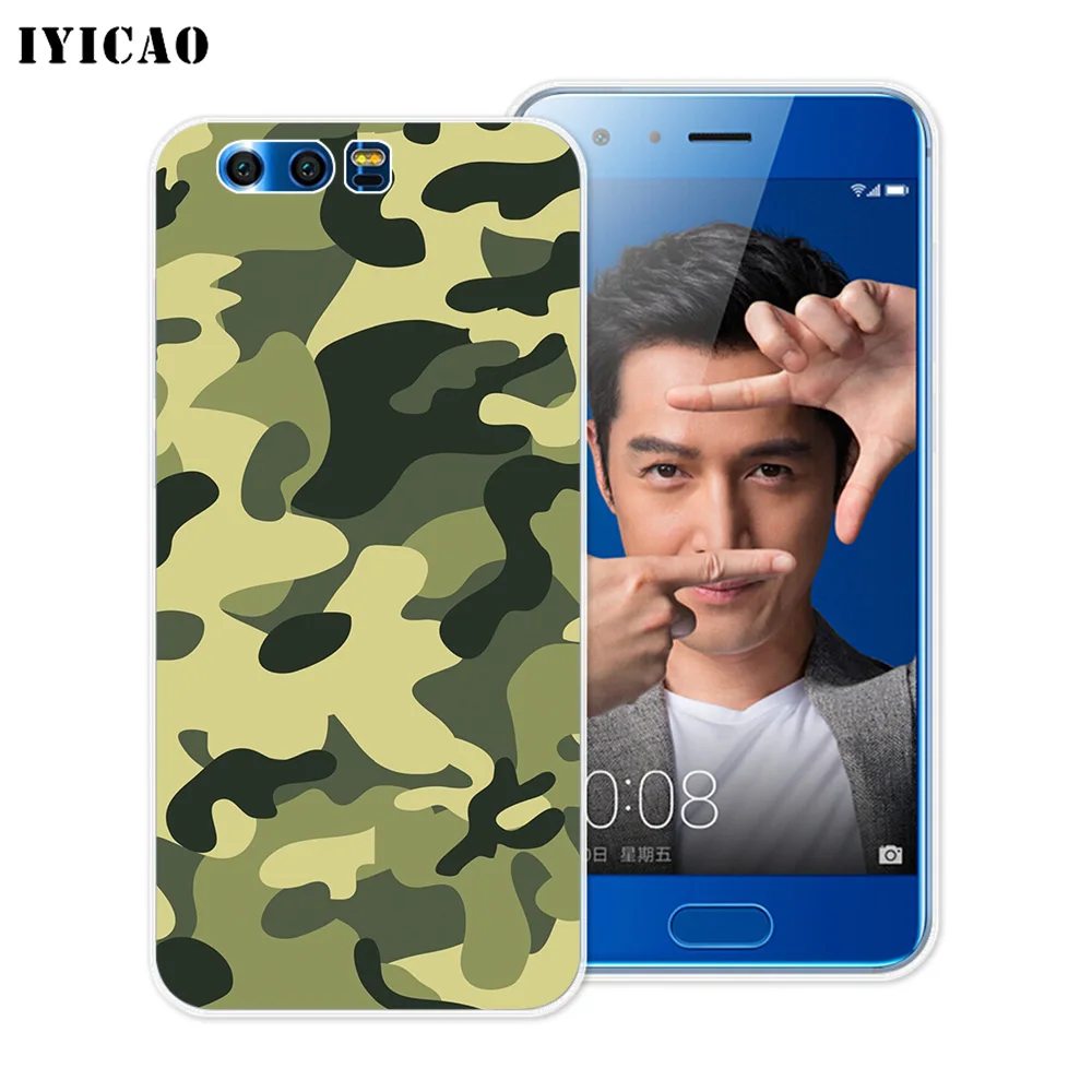 IYICAO Камуфляжный армейский зеленый мягкий силиконовый чехол для Huawei Y9 Y7 Y6 Prime 2018