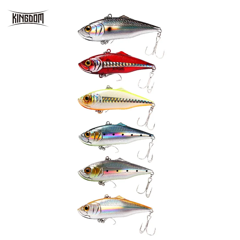 6 Pieces Mixed Color Kingdom Fishing Тонущая приманка VIB 75 мм 21,5 г/27,2 г 60 мм 10,9 г/14,3 г твердая приманка рыболовные снасти 6 штук в партии модель 5504 - Цвет: 6 Pieces Mixed Color