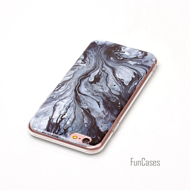 Чехол для iPhone 6 из мягкой изображение мрамора Обложка с рисунком Plus Мягкий