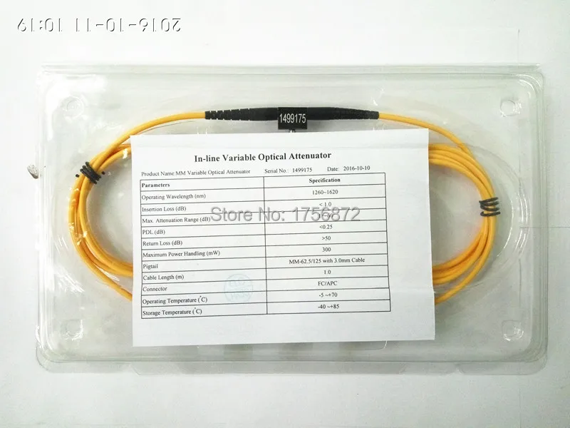 Механический регулируемый оптический SM волоконный аттенюатор 0-60 дБ VOA |