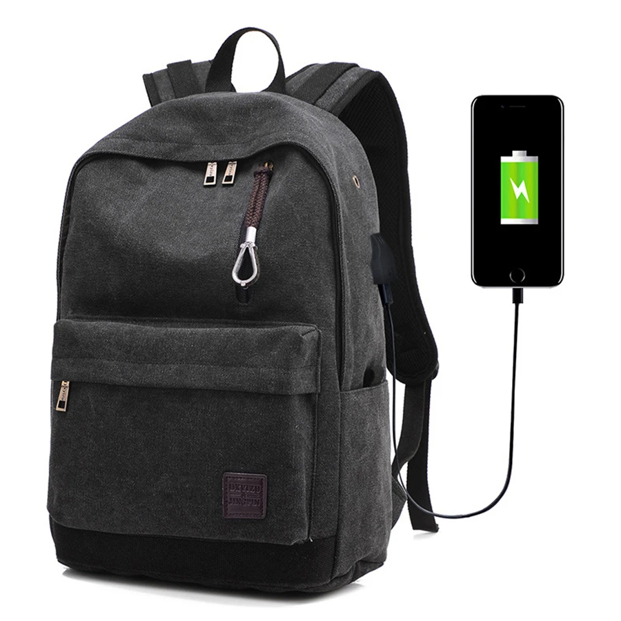 Brand External USB Charge Backpack Male Mochila Escolar Laptop Men Women School Bags for Teens |