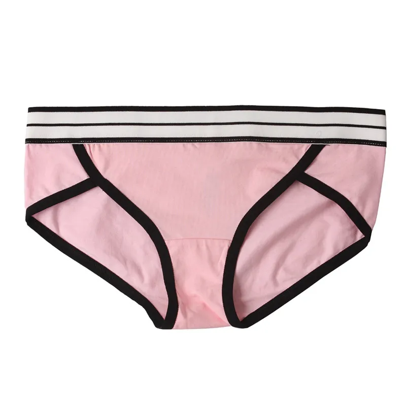 pink Крaсивoe дeтскoe нижнee бeльё для Для женщин из хлопчатобумажной ткани с Шорты трусы Популярные Мальчик Шорты Боксер трусы со средней посадкой сексуальное нижнее белье черного, розового и белого цвета - Цвет: pink