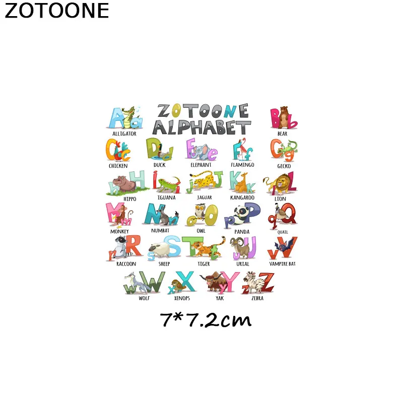 1032 ZOTOONE, железные нашивки, милый медведь, нашивка единорога, термо переводные наклейки для одежды, значки с буквами, моющиеся, сделай сам, футболка для девочек G - Цвет: 1032