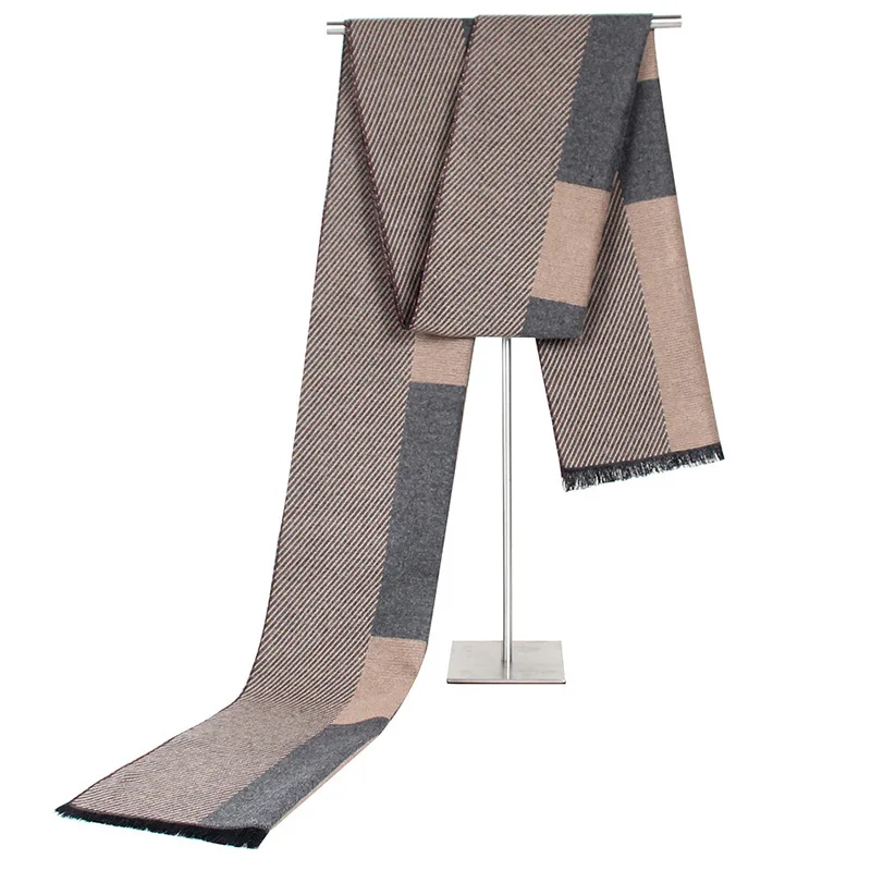 Fahion Luxury Men Scarf Business Casual Thick Wool Scarves European Style Imitation Cashmere Scarves Wrap Warm Scarf