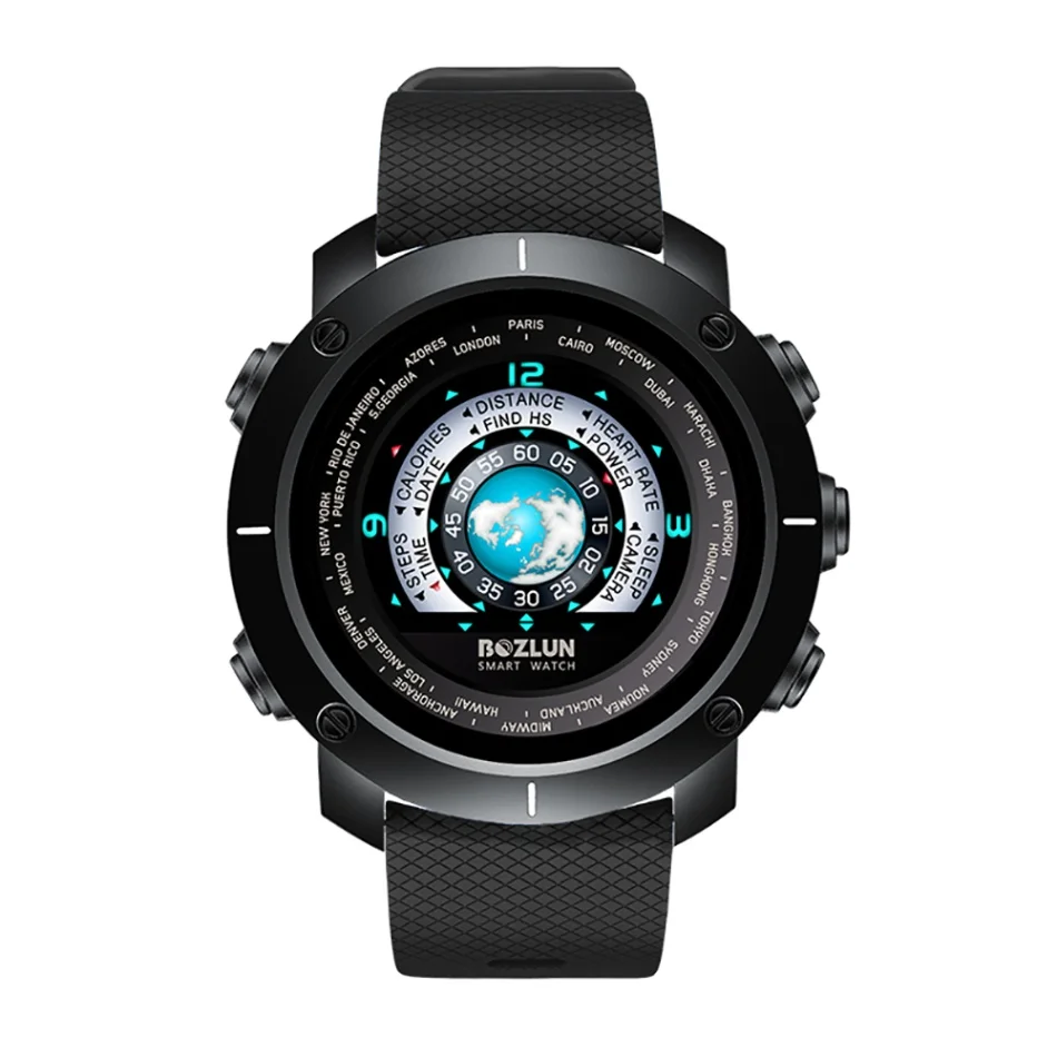 Plastic Black Смарт-часы BOZLUN W30, шагомер, монитор сердечного ритма, фитнес-трекер, Bluetooth, Смарт-часы, модные спортивные наручные часы для мужчин и женщин - Цвет: Plastic Black